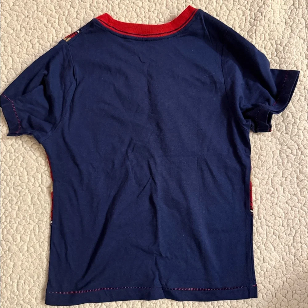 Disney Boys Cotton Short Sleeve Tee Mickey Mouse Argyle